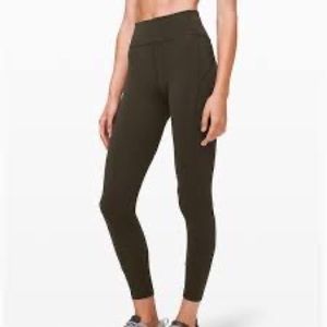 Lululemon In Movement 7/8 Tight *Everlux 25" in Dark Olive
